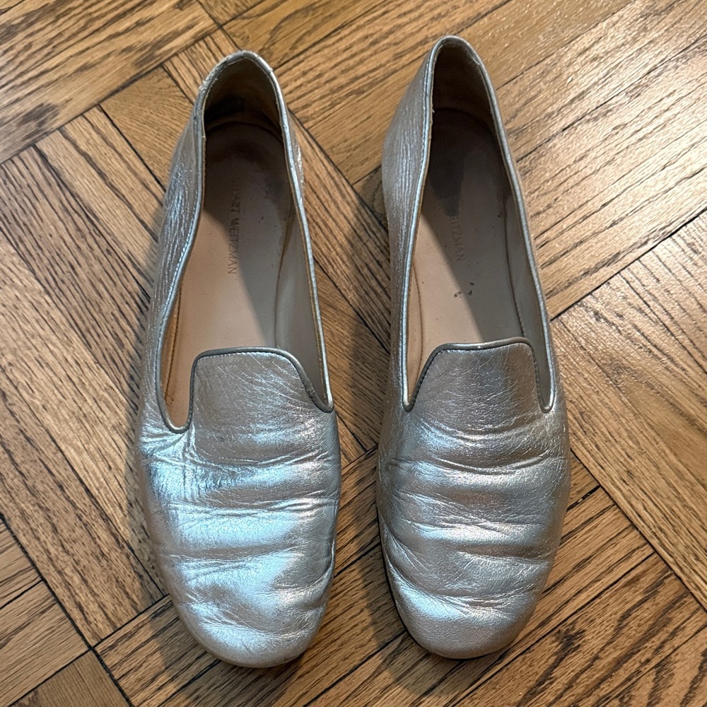 Stuart Weitzman Silver Women's Loafers